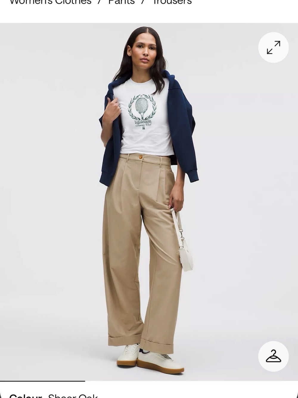 lululemon athletica Wide-Leg Pleated Trousers in Sheer Oak